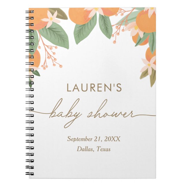Little Cutie Citrus Baby shower Livre d'or (Devant)