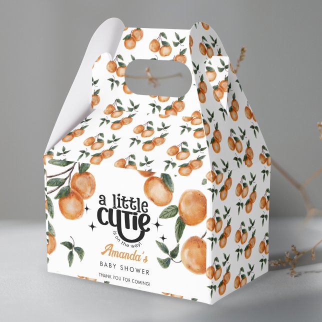  Little Cutie Citrus Orange Thank You  Baby Shower Favor Box (Creator Uploaded)
