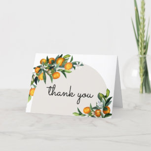 Little Cutie Citrus Orange Thank You Card