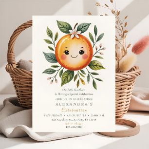 Little Cutie Citrus Theme Party Invitation