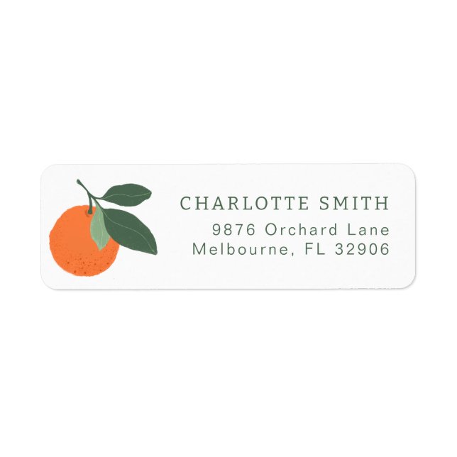 Little Cutie Clementine Baby Shower Favour Label (Front)