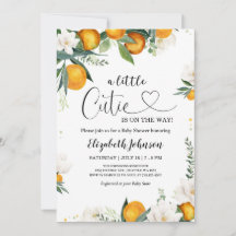 Little Cutie Clementine Baby Shower Gender Neutral