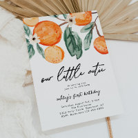 Little Cutie Clementine Birthday Invitation