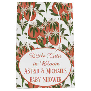 Little Cutie Clementine Citrus Baby Shower Medium Gift Bag