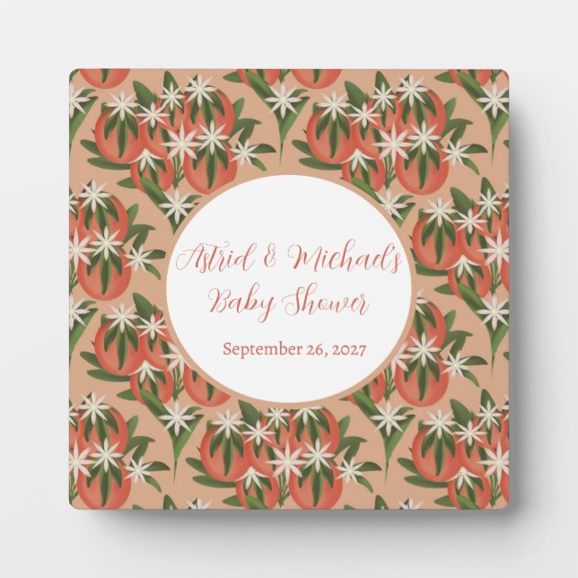 Little Cutie Clementine| Citrus Theme Baby Shower Plaque (Front)