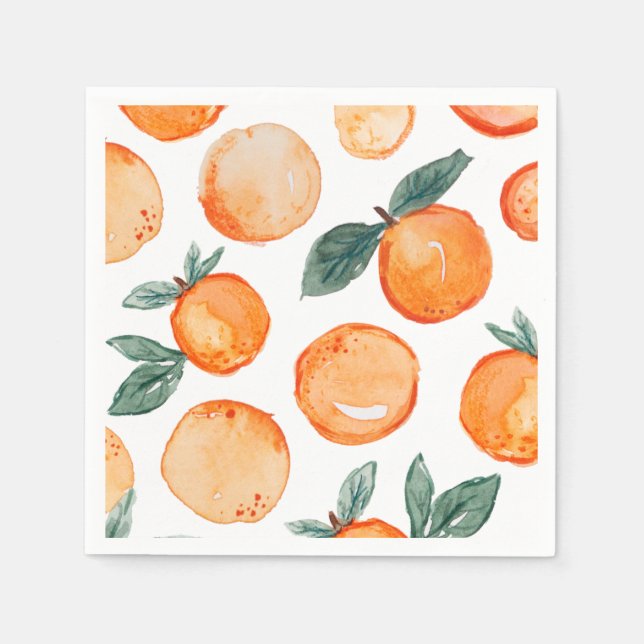 Little Cutie Clementine Party Napkins (Front)
