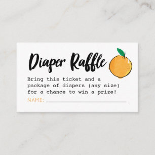 Little Cutie Diaper Raffle Ticket Enclosure Card