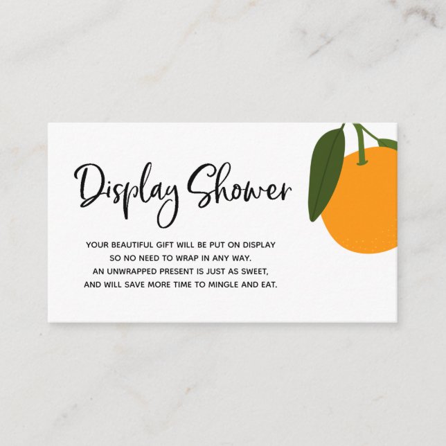 Little Cutie Display Shower insert card (Front)