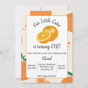 Little Cutie First Birthday Invitation