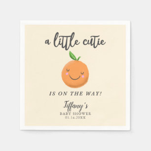 Little Cutie Gender Neutral Baby Shower Clementine Napkin