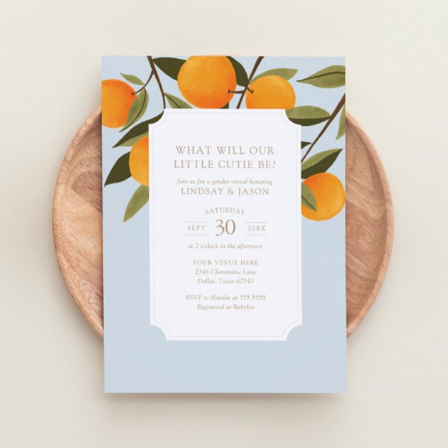 Little Cutie Gender Reveal Party Invitation (Creator Uploaded)