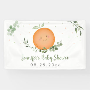 Little Cutie Greenery Baby Shower Banner