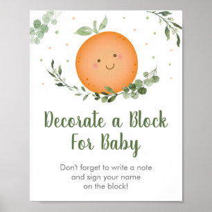 Little Cutie Greenery Decorate a Block Sign