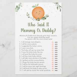 Little Cutie Greenery Guess Who Said It Game