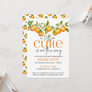 Little Cutie Is On The Way Baby Shower Invitation