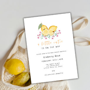 Little Cutie Lemon Citrus Baby Shower Invitation