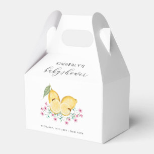 Little Cutie Lemon Citrus Garden Baby Shower  Favor Box