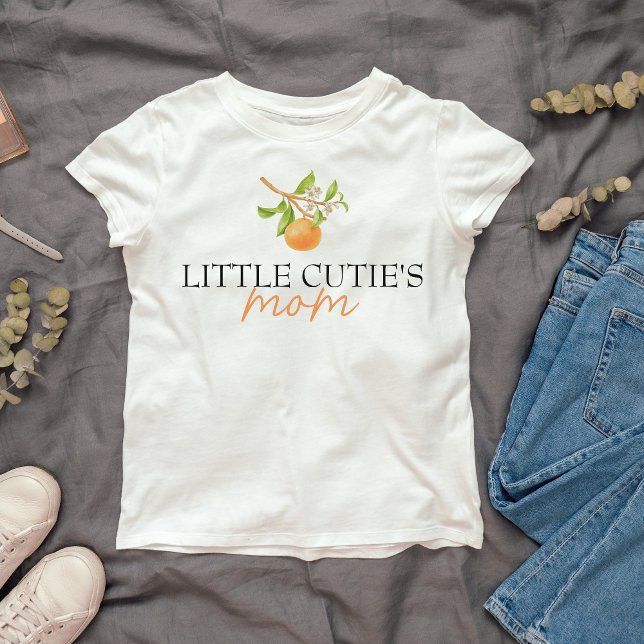 Little Cutie Matching Mom to be T-Shirt (Little Cutie's s MOM T-shirt)