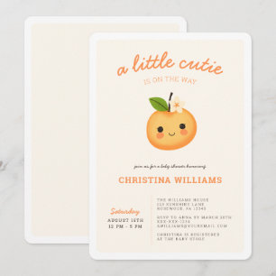 Little Cutie On The Way Baby Shower Invitation