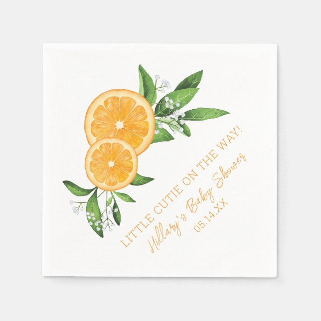 Little Cutie on the Way Napkin (Front)