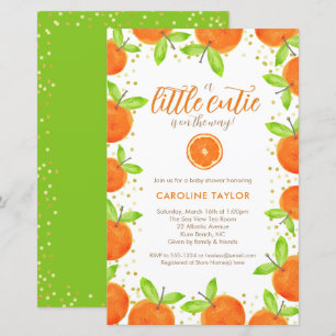 Little Cutie on Way Orange Clementine Baby Shower