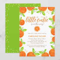 Little Cutie on Way Orange Clementine Baby Shower