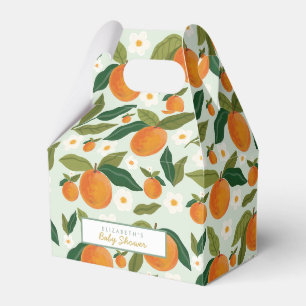 Little Cutie Orange Baby Shower Favor Box