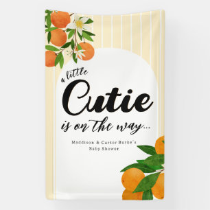 Little Cutie Orange Baby Shower - Organic Market Banner