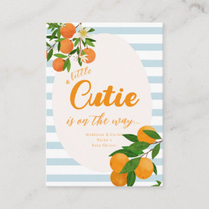 Little Cutie Orange Baby Shower - Organic Market Enclosure Card