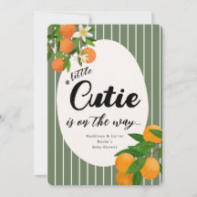 Little Cutie Orange Baby Shower - Organic Market