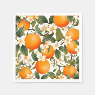 Little Cutie Orange Botanical Citrus Napkin