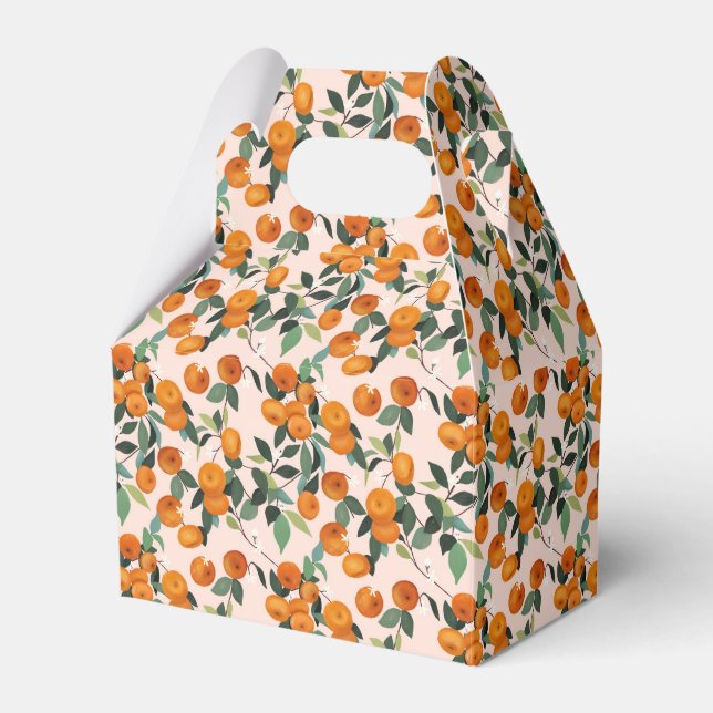  Little Cutie Orange Citrus 1st Birthday  Favor Box (Front Side)