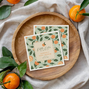 Little Cutie Orange Citrus Baby Shower Napkin