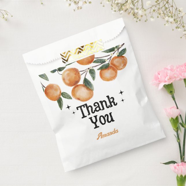 Little Cutie Orange Citrus Thank You Favour Bag (Sealed)