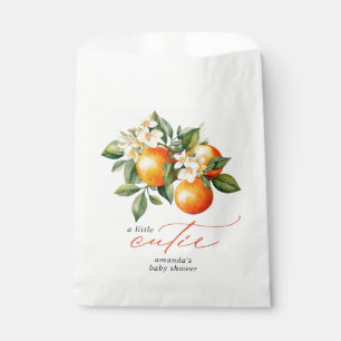 Little Cutie Orange Clementine Baby Shower Favor Favour Bag