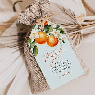 Little Cutie Orange Clementine Baby Shower Favour Gift Tags