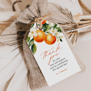 Little Cutie Orange Clementine Baby Shower Favour Gift Tags