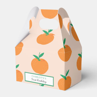 Little Cutie Orange First Birthday Favour Boxes