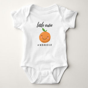 Little Cutie Orange Mandarine Boy Baby Bodysuit