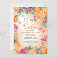 Little Cutie Orange Pink Floral Butterflies