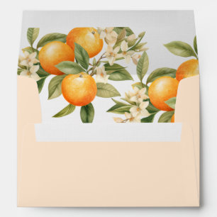 Little cutie oranges citrus invitation 5x7 envelope