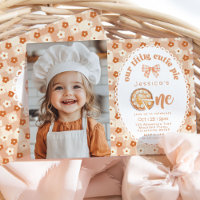Little Cutie Pie 1st Birthday floral photo