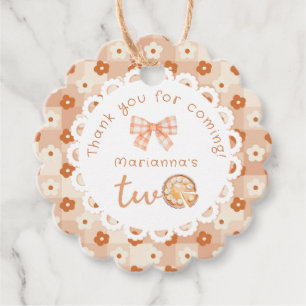 Little cutie Pie 2nd birtdhay Thank you Favour Tags