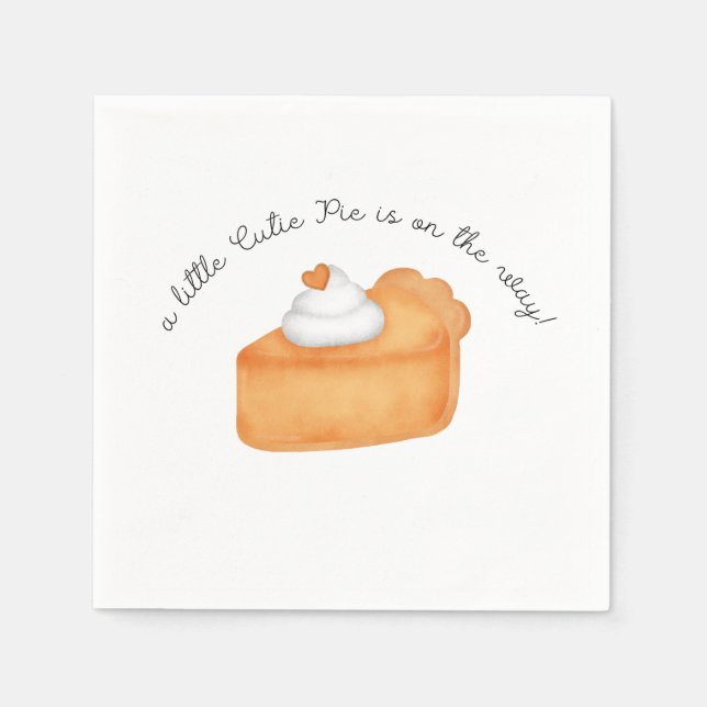 Little Cutie Pie Baby Shower napkins (Front)