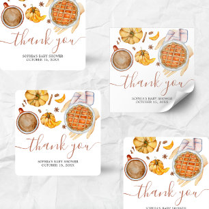 Little Cutie Pie Baby Shower Square Sticker