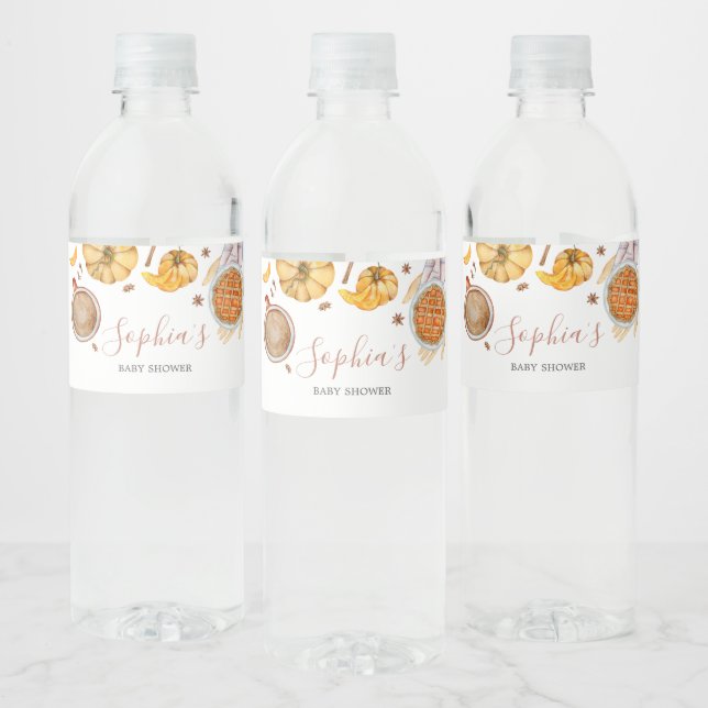 Little Cutie Pie Baby Shower Water Bottle Label (Bottles)