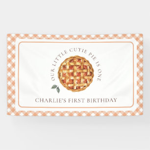 Little Cutie Pie Fall 1st Birthday Banner