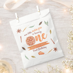 Little Cutie Pie Fall 1st Birthday Favour Bag