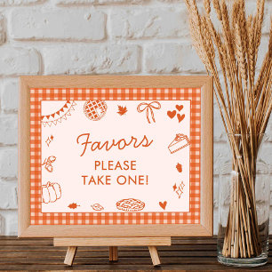 Little Cutie Pie! Fall Party Favour Sign