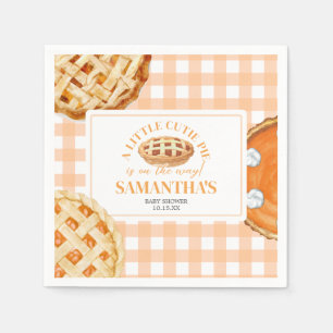 Little Cutie Pie Gingham Baby Shower Napkin
